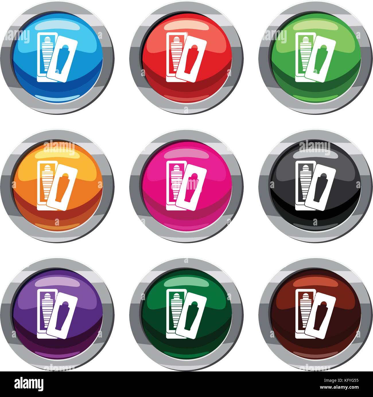 Mumie Sarkophag 9 Sammlung Stock Vektor