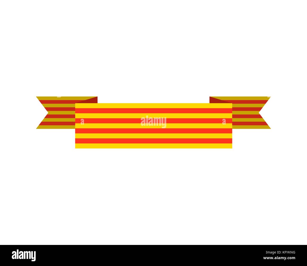 Flagge Katalonien isoliert. estelada Blava banner Band. Symbol der Staatlichen Stock Vektor