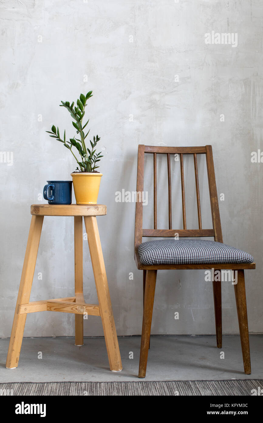 Innere Aufnahme der Stuhl und dekorative Stockfoto