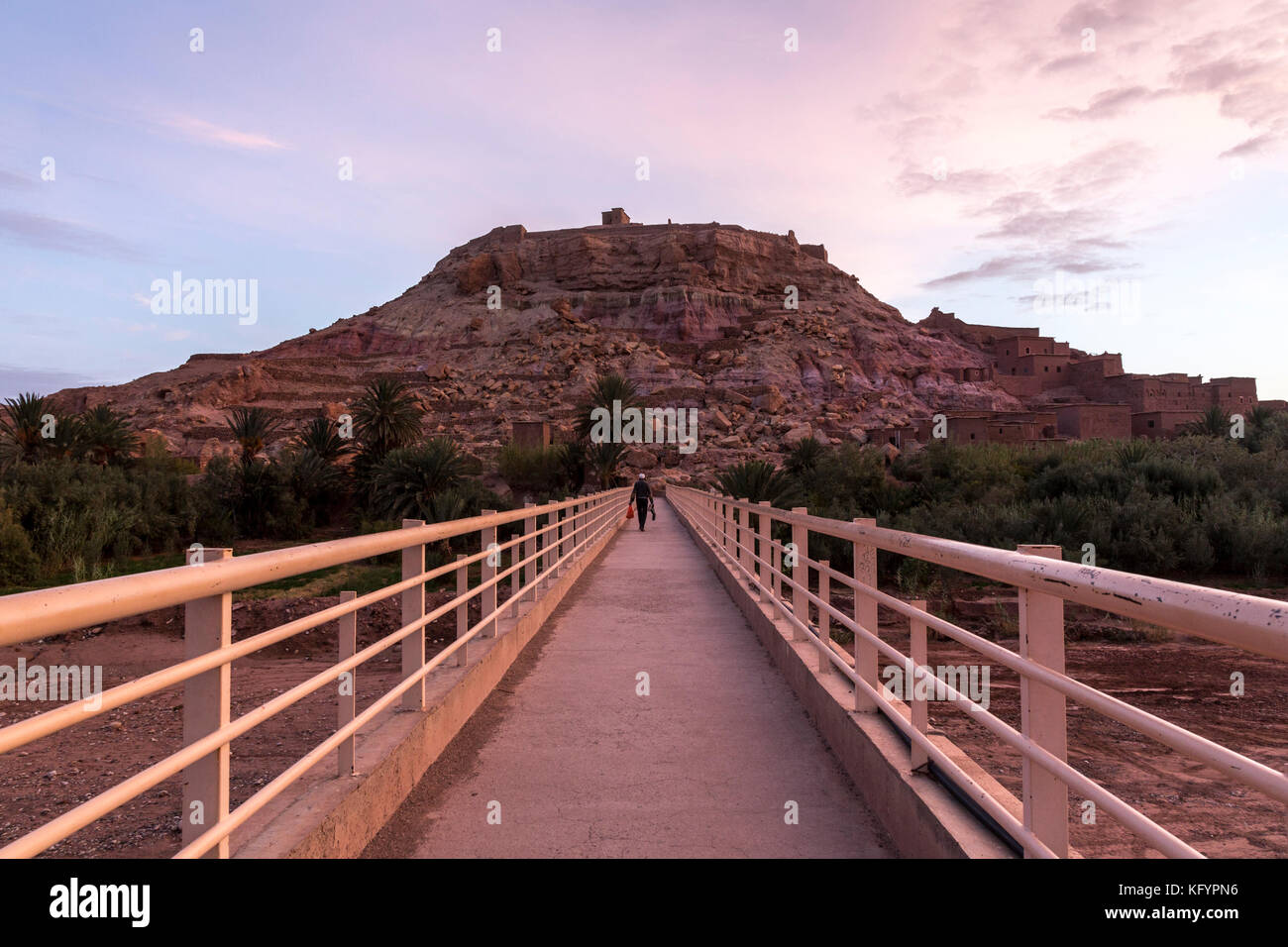 Ait Ben Haddou - Marokko, 17. Oktober, 2017: ait-ben-haddou ist ein befestigtes, pre-saharan traditionellen Siedlung Wohnung Typ Architektur, jetzt auf une Stockfoto