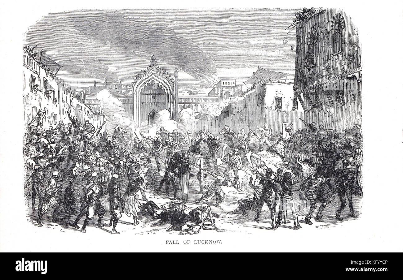 Der Fall von Lucknow, Indien, 1858 Stockfoto Der Fall von Lucknow, Indien, 1858 Stockfoto