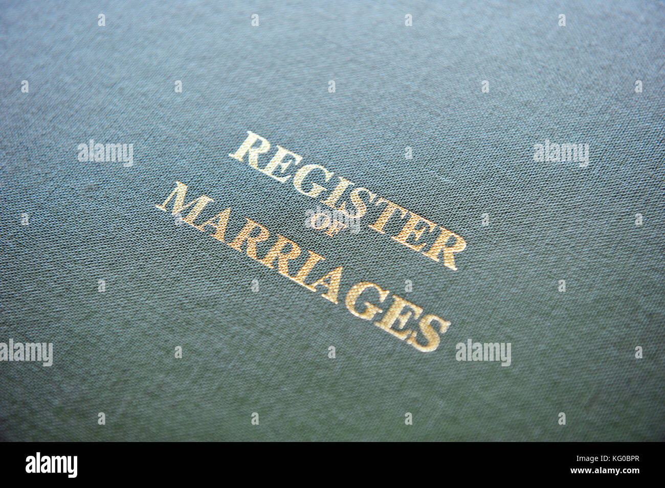 Registrieren der Ehen uk Stockfoto