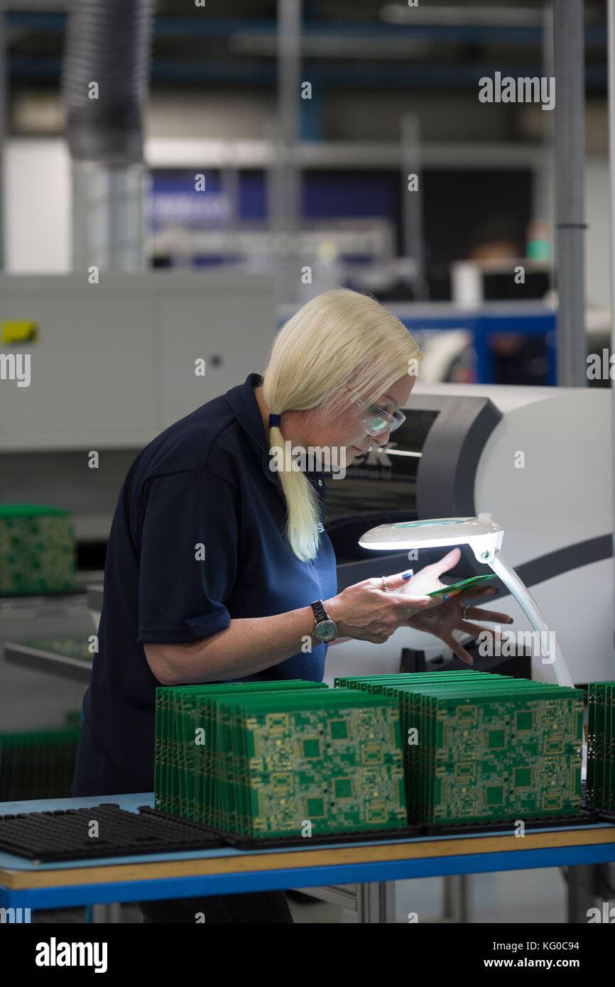 Elektronische Leiterplatten Hersteller, England, Vereinigtes Königreich Stockfoto