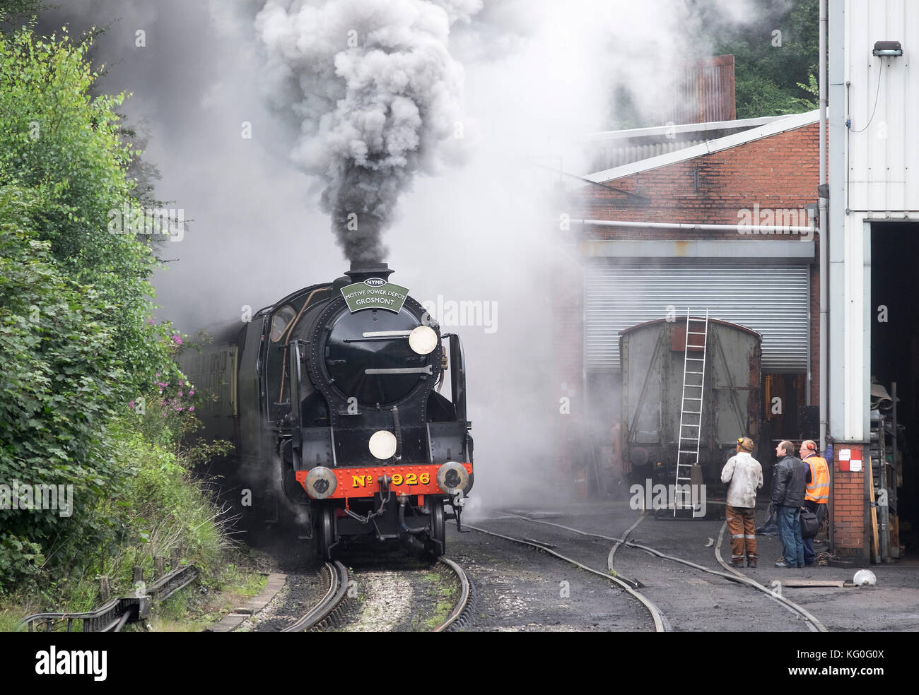 Dampflok repton sr Nr. 926 wieder Dampf auf der North York Moors Stockfoto