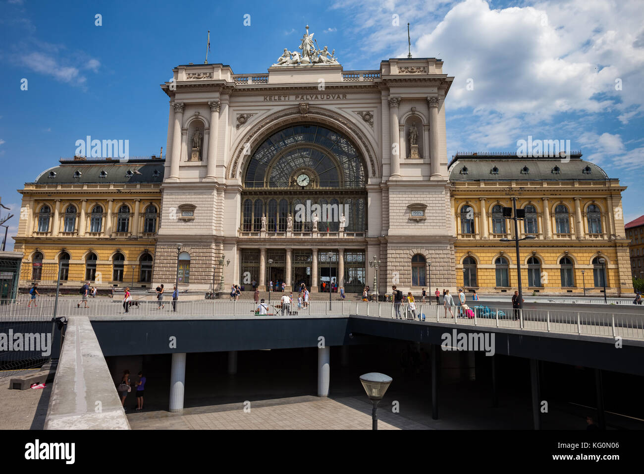 Ungarn, Budapest, Keleti Bahnhof, eklektischen Stil Gebäude aus dem 19. Jahrhundert von Gyula Rochlitz und János Feketeházy Stockfoto