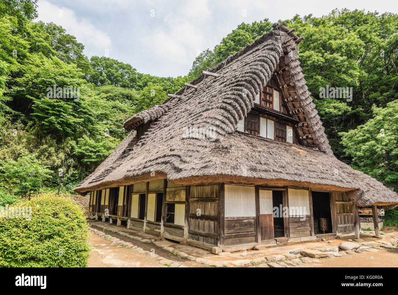 Emukai Haus in Nihon Minkaen Folk House Museum, Kawasaki City, Kanagawa, Japan Stockfoto