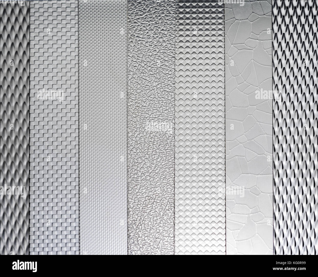 Variation des Abstrakten fein strukturierten metallischen Oberfläche Stockfoto