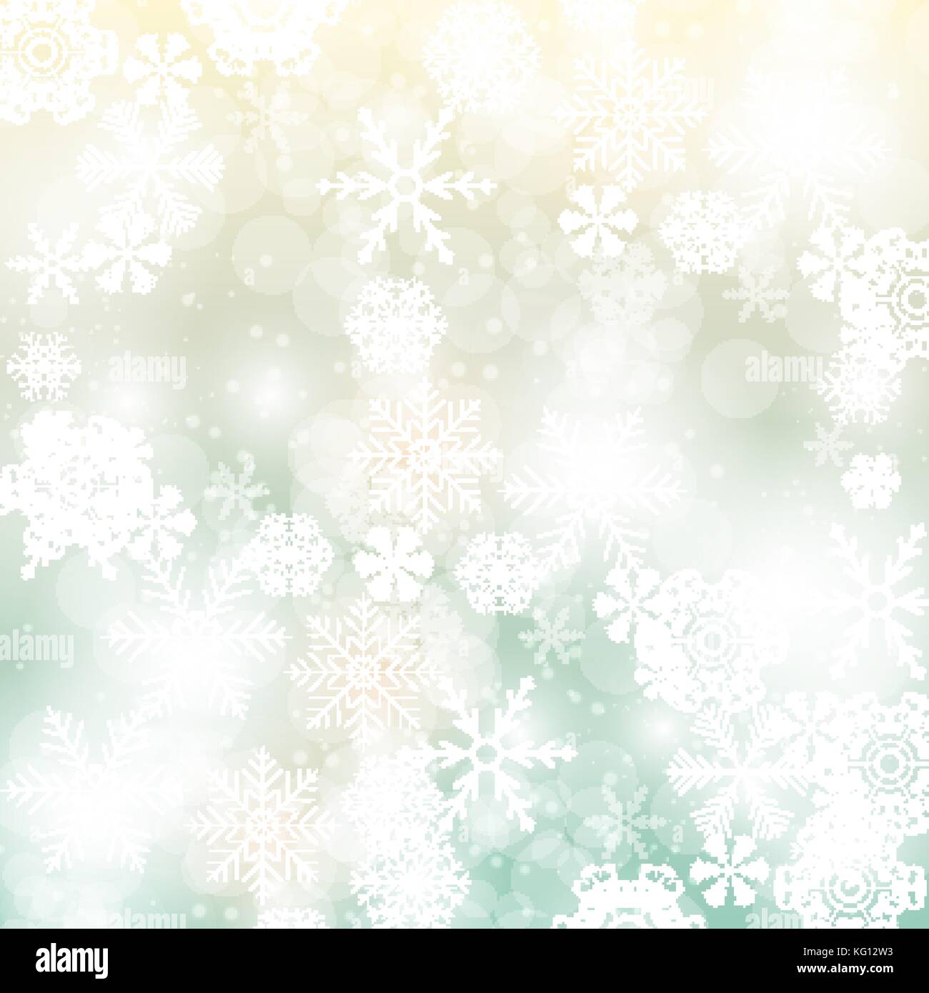 Abstrakte Weihnachten und Neujahr Hintergrund mit Schneeflocken. Vector Illustration Stock Vektor