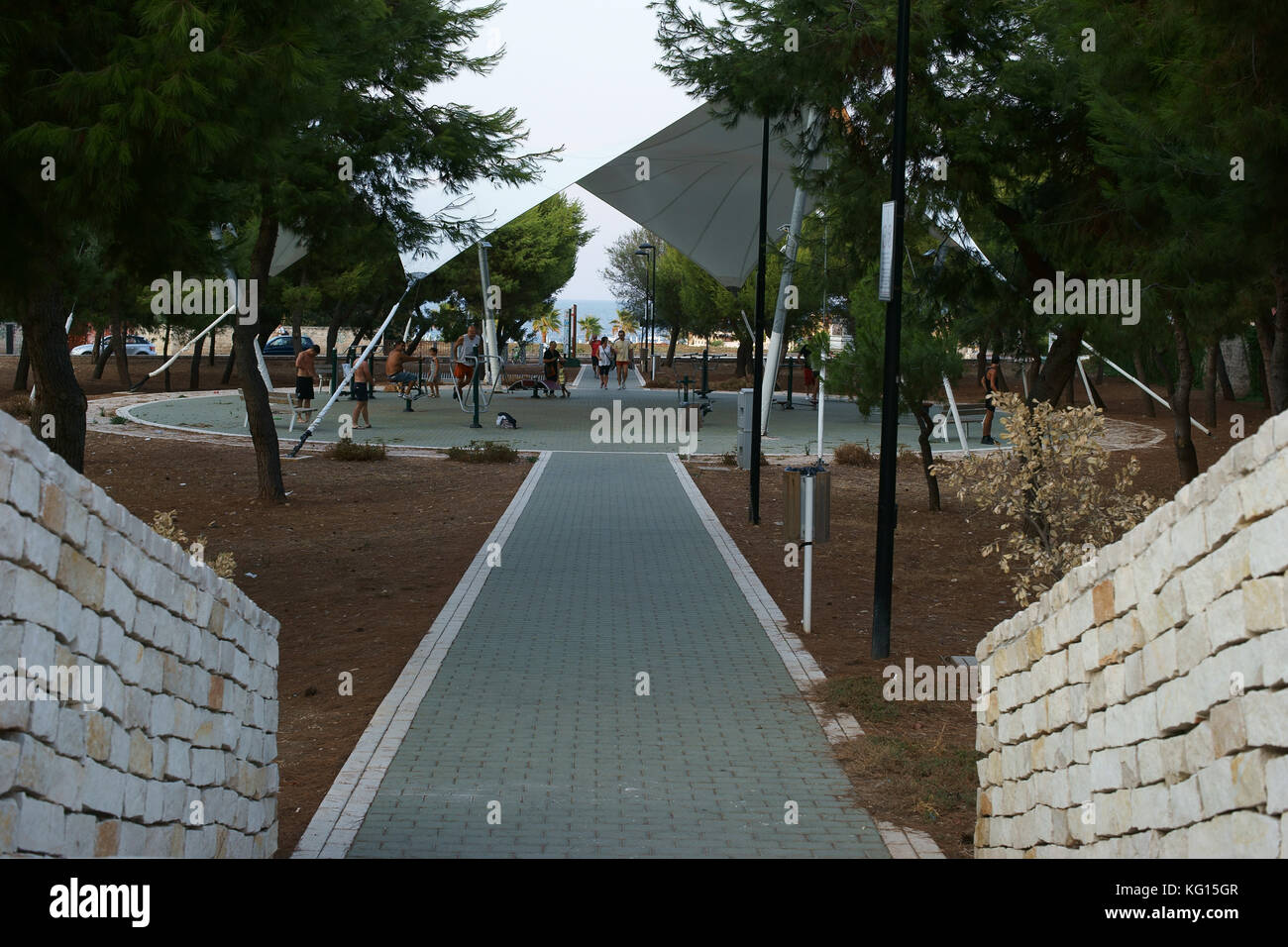 Ostuni, Puglia, Italia, Palestra all'aperto. Stockfoto