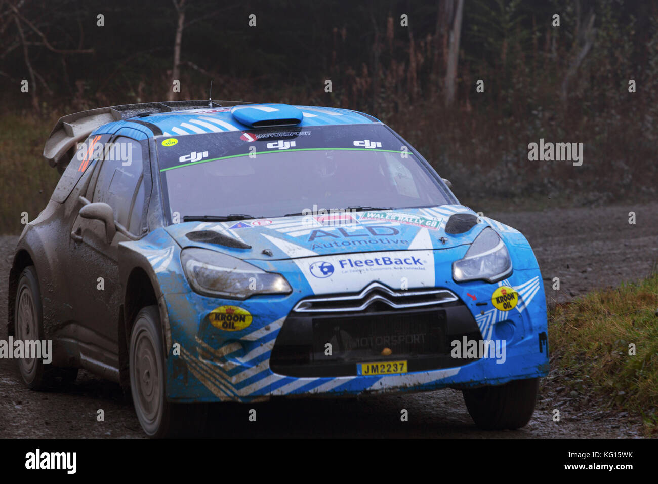 28/10/17 dyfi, snowdonia, Wales. Rally Car Racing dyfi der 8. Stufe des dayinsure Wales Rally 2017 Stockfoto