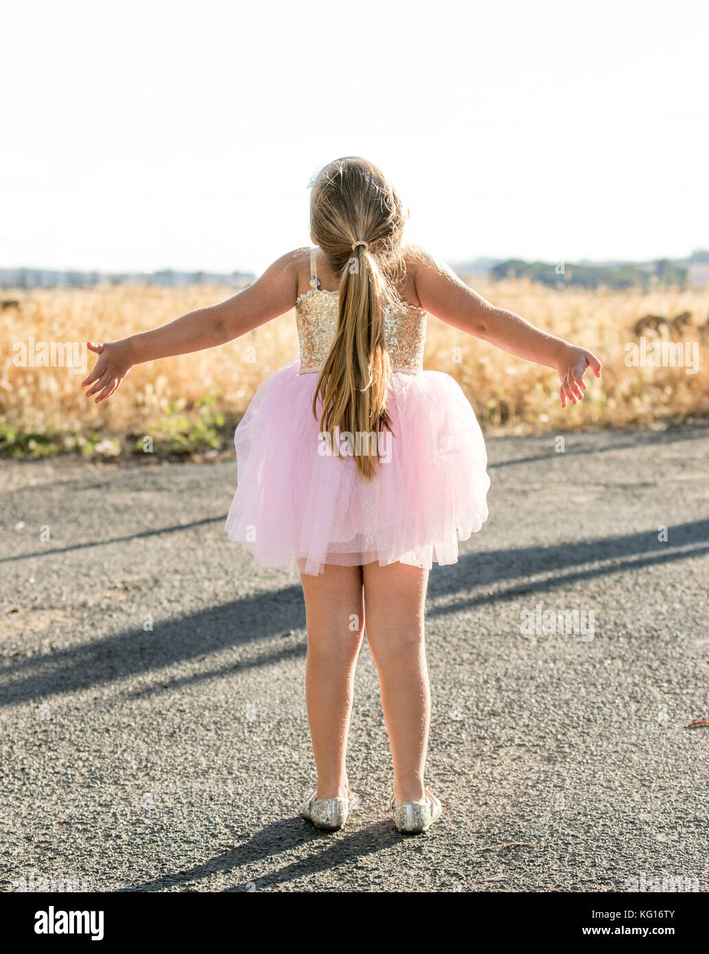Posing Country Girl Stockfoto