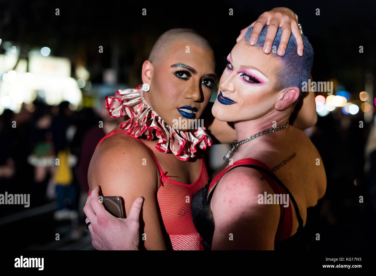 LOS ANGELES - 31. Oktober: Halloween Parade in West Hollywood. Oktober 31, 2017 in Los Angeles, CA Stockfoto