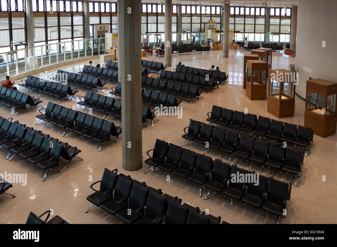 Taiwan Taoyuan internationaler Flughafen, Terminal 1, Abflug, Flugsteige A2, A3, Taoyuan City, Taiwan Stockfoto