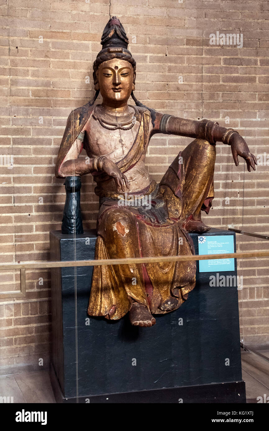 Statue von Guanyin, Jin Dynastie (CE 1115-1234). China. Holz, Universität von Pennsylvania Museum für Archäologie und Anthropologie, Philadelphia, USA Stockfoto