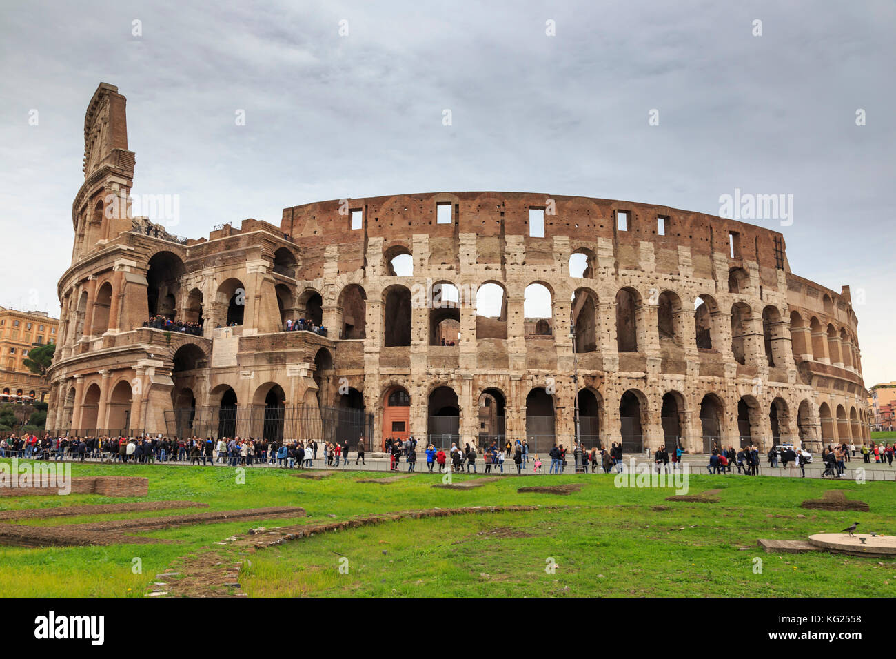 Kolosseum, Römisches Amphitheater, Forum-Bereich, Historisches Zentrum (Centro Storico), Rom, UNESCO-Weltkulturerbe, Latium, Italien, Europa Stockfoto