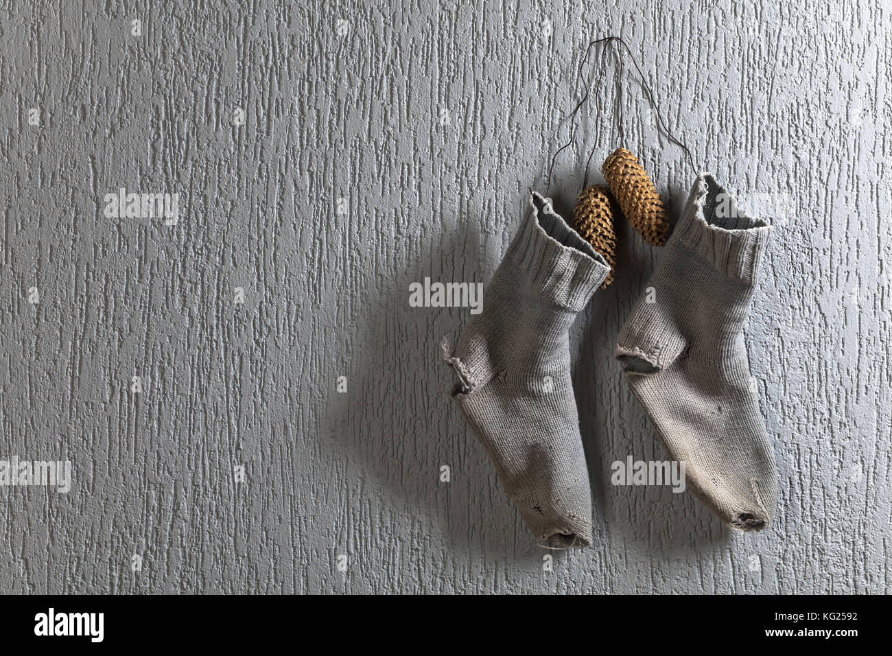 Konzeptionelle Bild auf das Thema Weihnachten Liebe. Möglich Slogan "den Armen helfen, vielleicht Santa nicht zu Ihnen kommen." Stockfoto