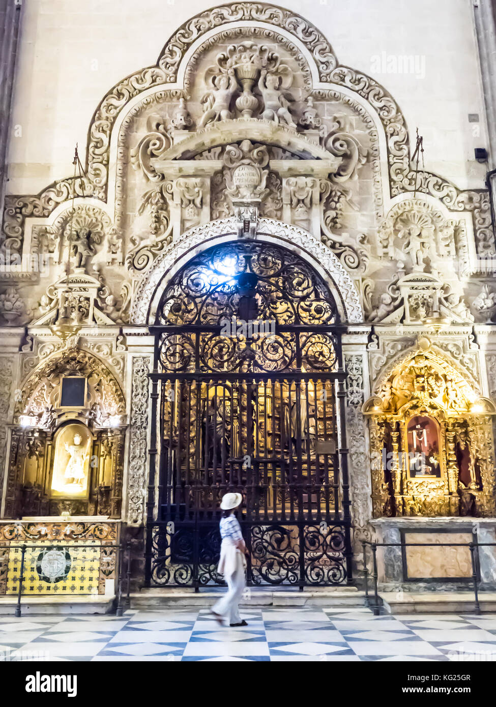 Dom Interieur, UNESCO-Weltkulturerbe, Sevilla (Sevilla), Andalusien, Spanien, Europa Stockfoto