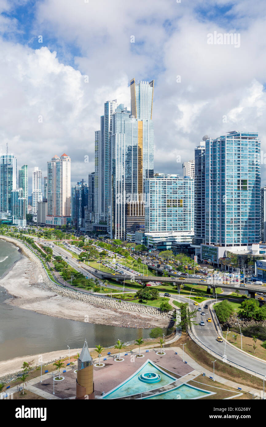 Die Skyline der Stadt Panama City, Panama, Mittelamerika Stockfoto