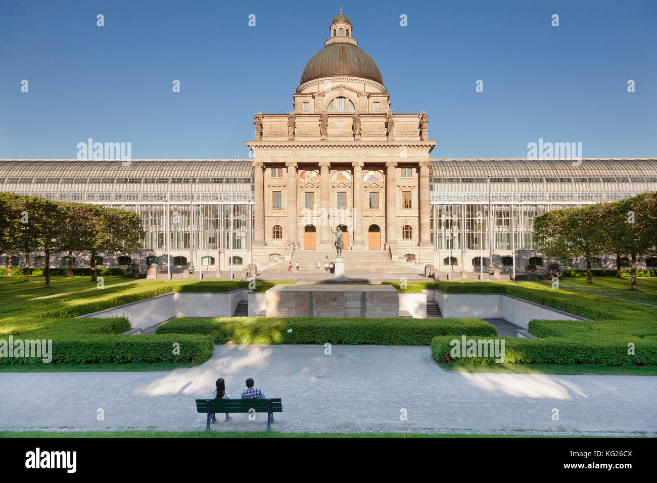 Bayrische Staatskanzlei, Hofgarten Hofgärten, München, Bayern, Deutschland, Europa Stockfoto