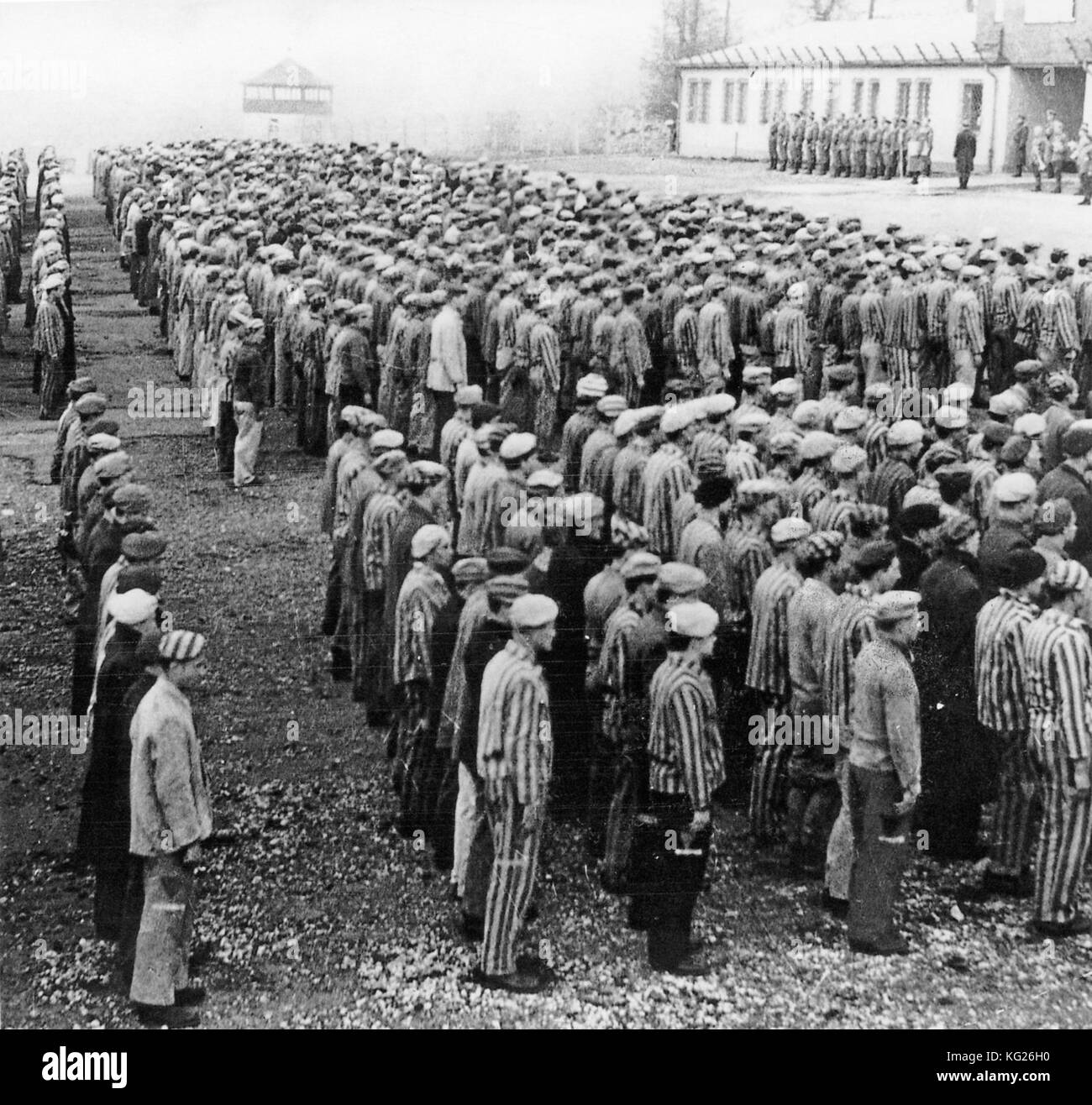 KZ-Rollruf männlicher Häftlinge von Buchenwald etwa 1941 Stockfoto