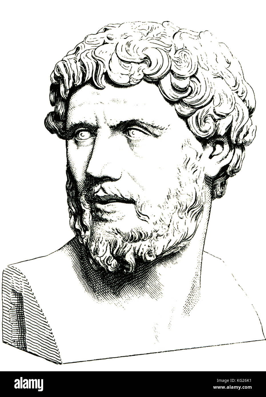 Demosthenes (384-322 v. Chr.) griechische Orator - Gravur aus dem 18. Jahrhundert Stockfoto