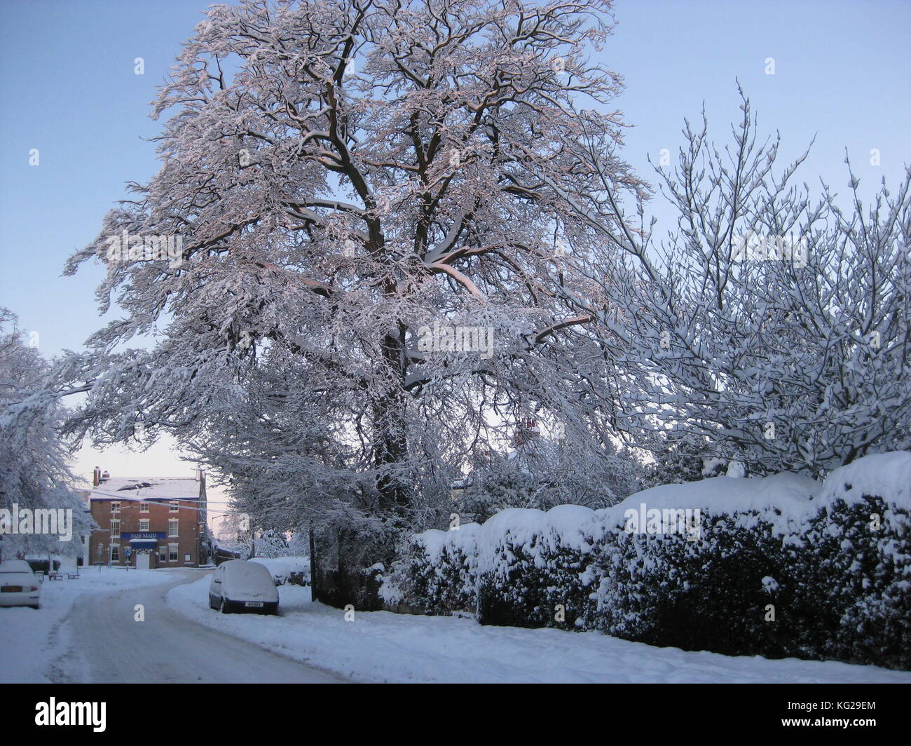 Cottingham Schnee Stockfoto