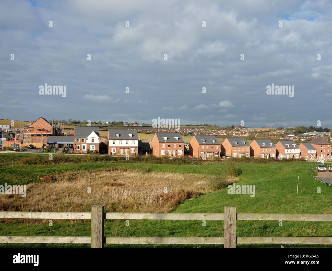Entwicklung der neuen Wohnanlage, Grantham, Lincolnshire, England, UK. Stockfoto
