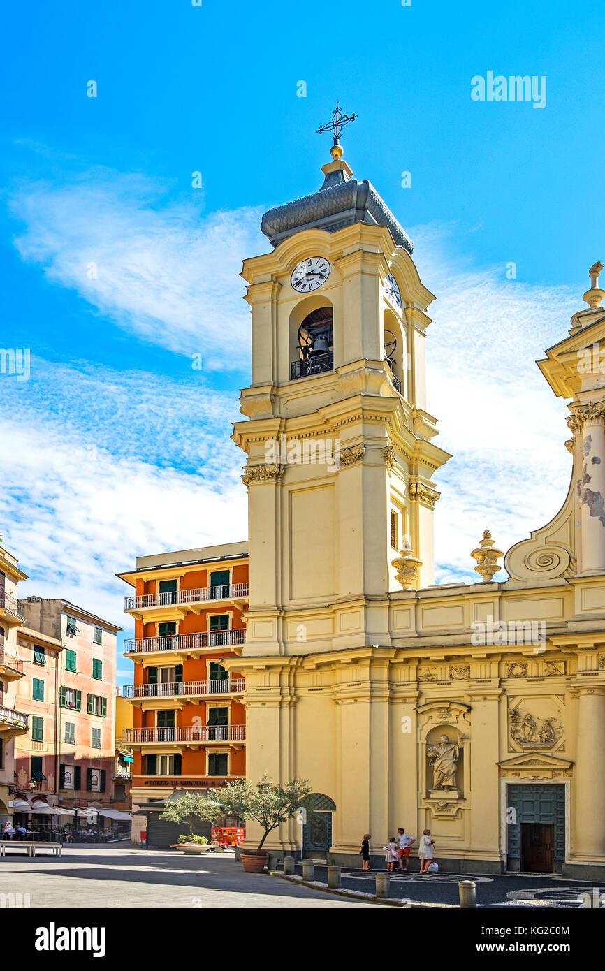Der Glanz unserer Dame der Rose, katholische Kirche in Santa Margherita Ligure, Italien. Stockfoto