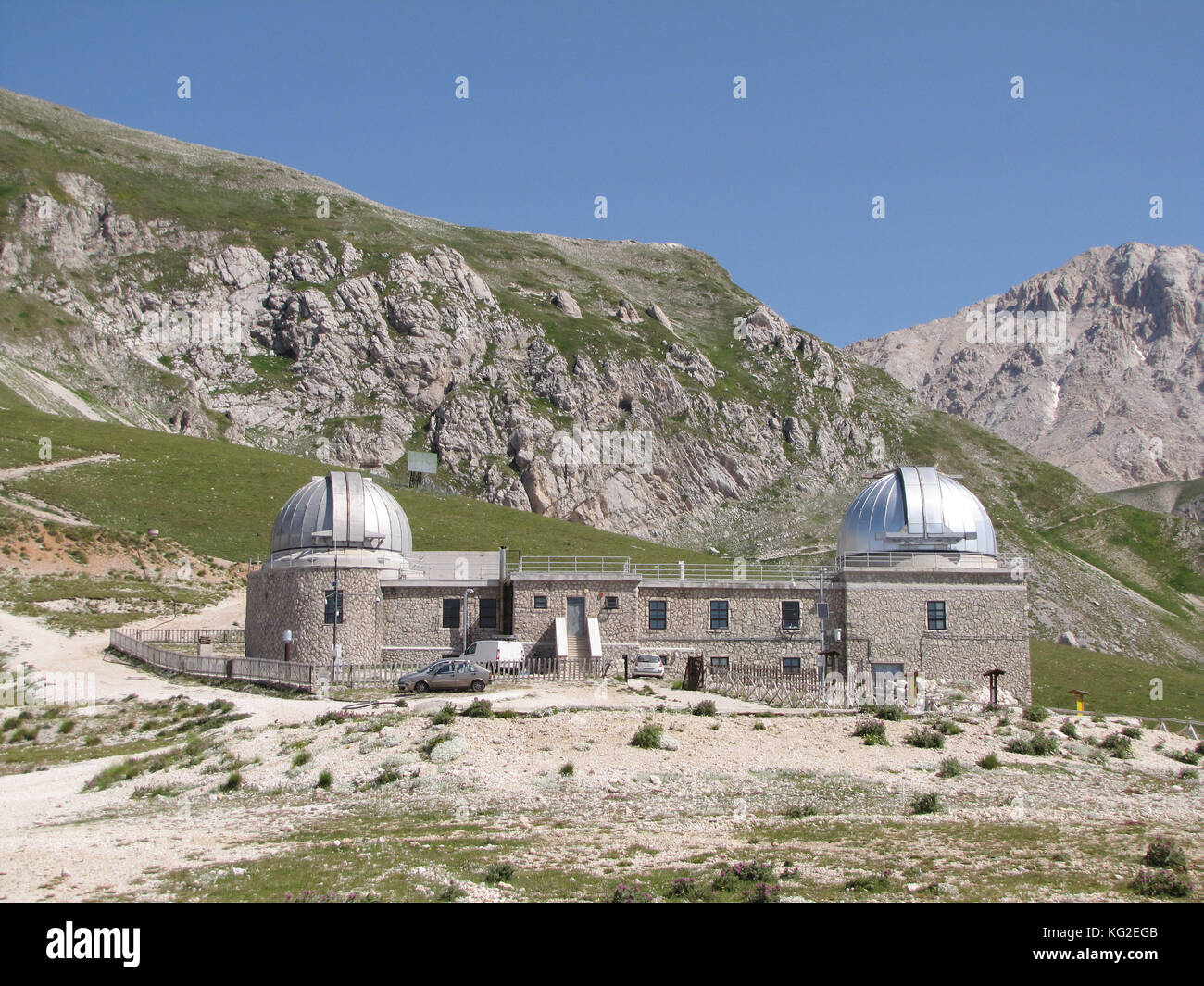 Italien, Gran Sasso National Park, Observatorium von Campo Imperatore Stockfoto