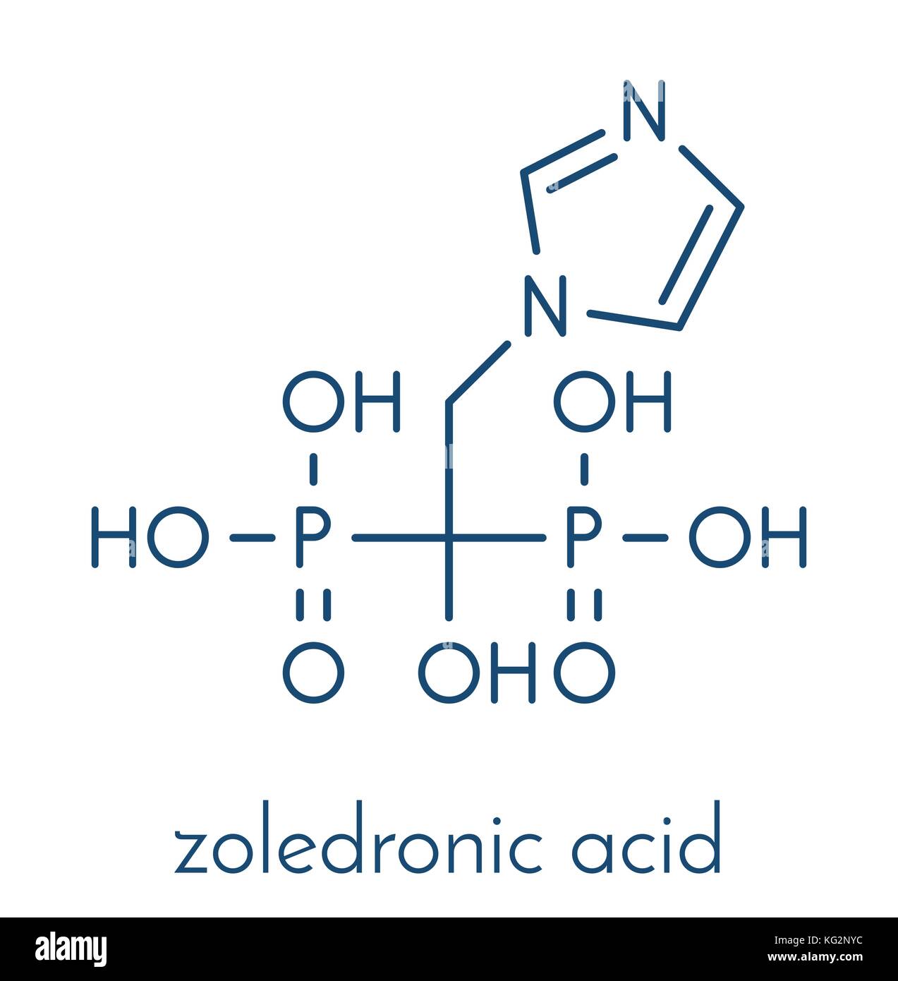 Zoledronsäure (zoledronate) Osteoporose Medikament Molekül