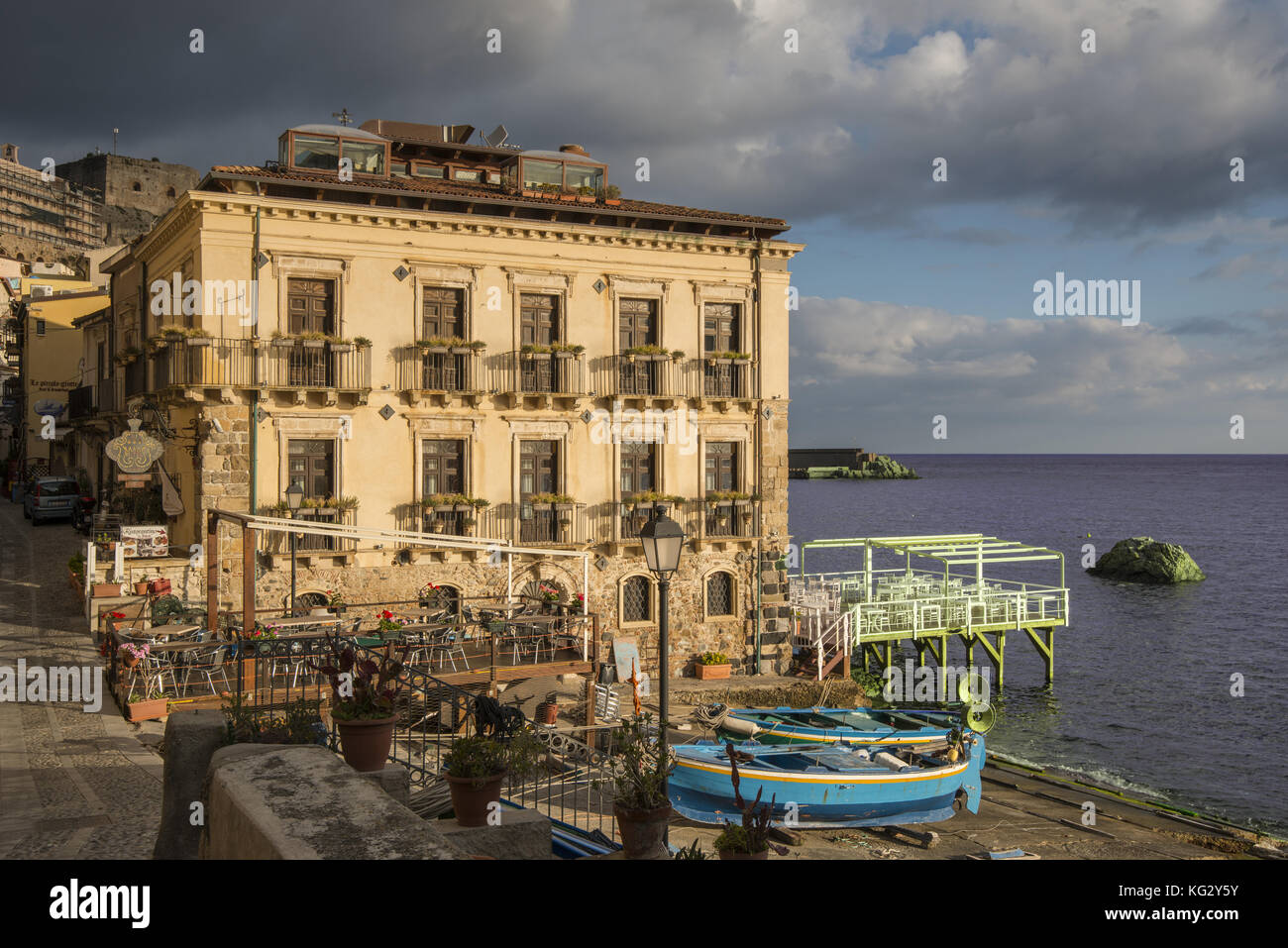 Scilla, chianalea, Kalabrien, Italien, sunrise Stockfoto