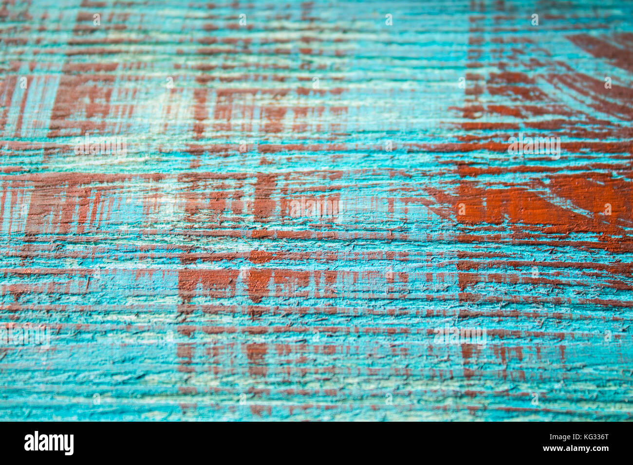 Blau Holzbretter mit braunen Anschläge. Holz Textur. Stockfoto