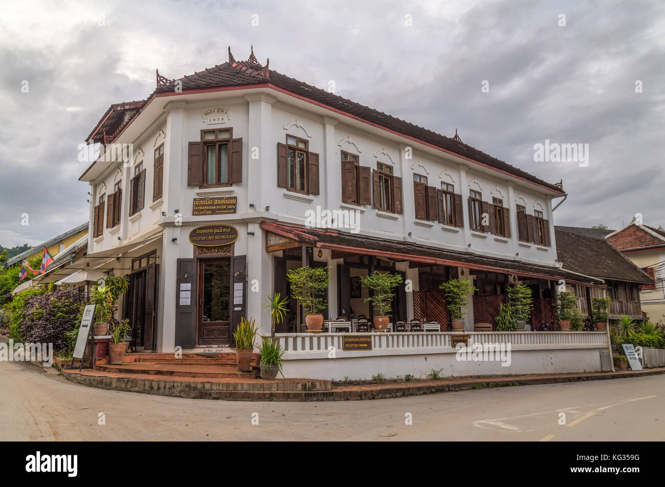 Saynamkhan Hotel in Luang Prabang, Laos Stockfoto