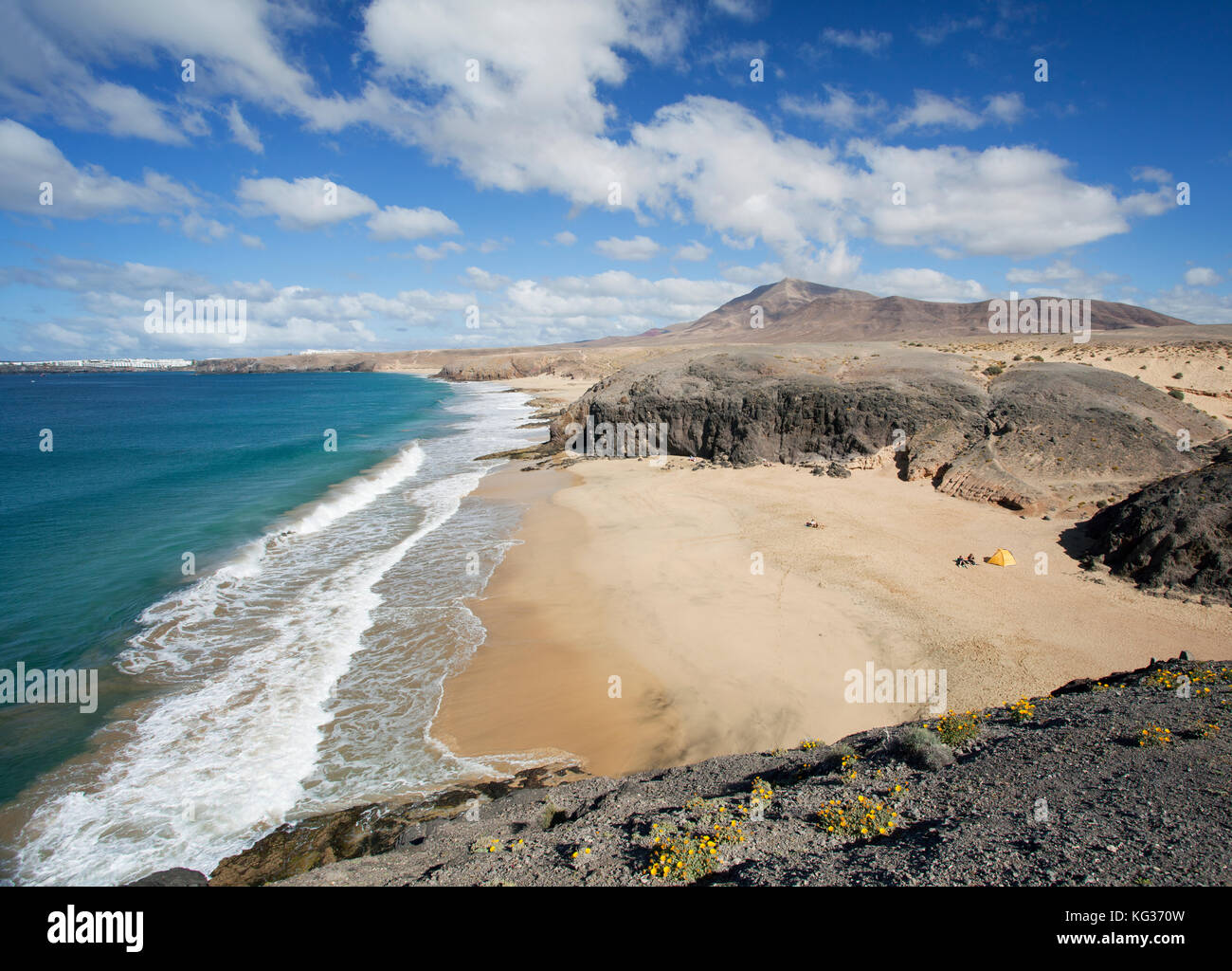 Playa de Papagayo, Lanzarote, Kanarische Inseln, Spanien Stockfoto