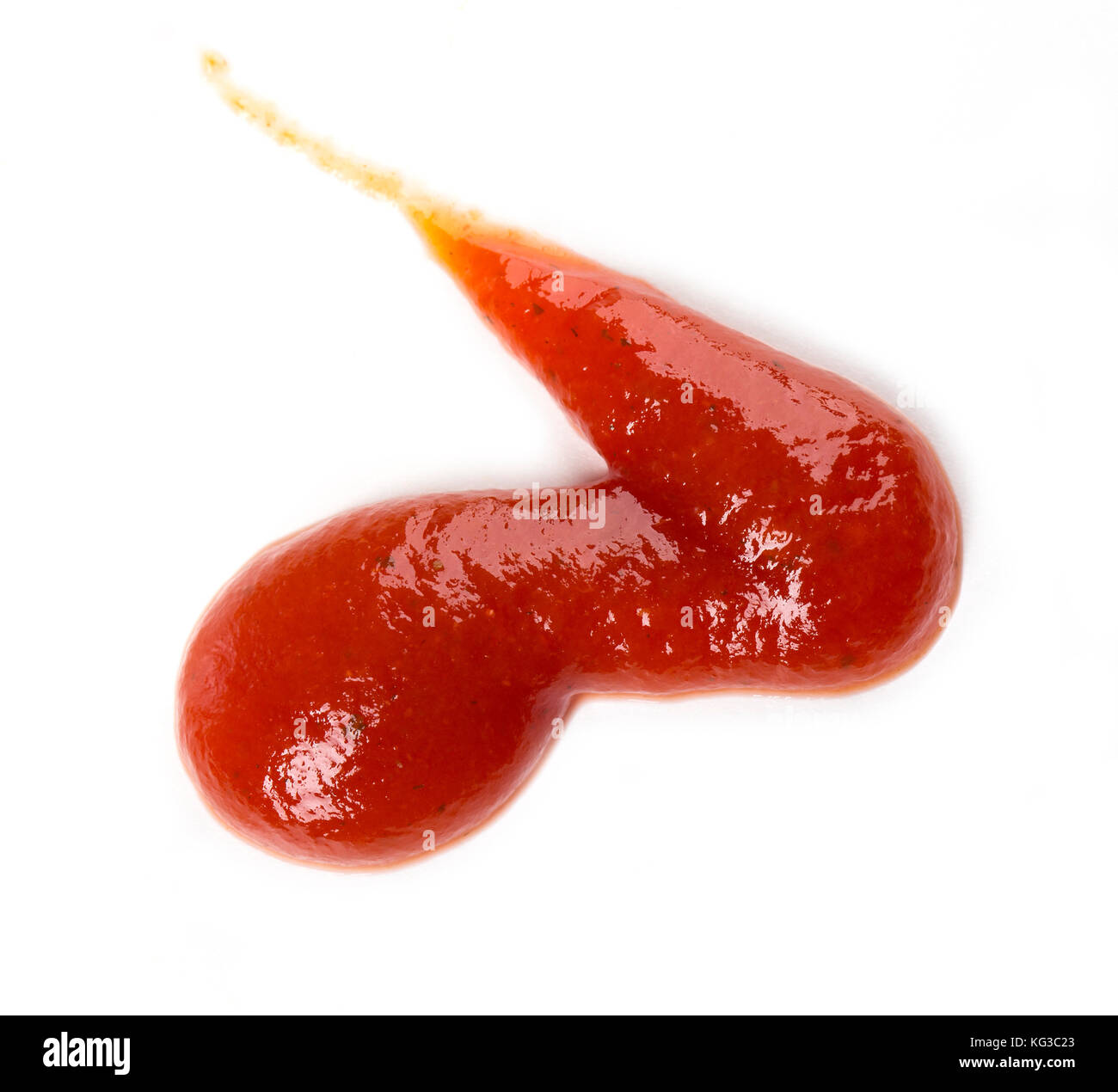 Ketchup, auf weißem Hintergrund Stockfoto