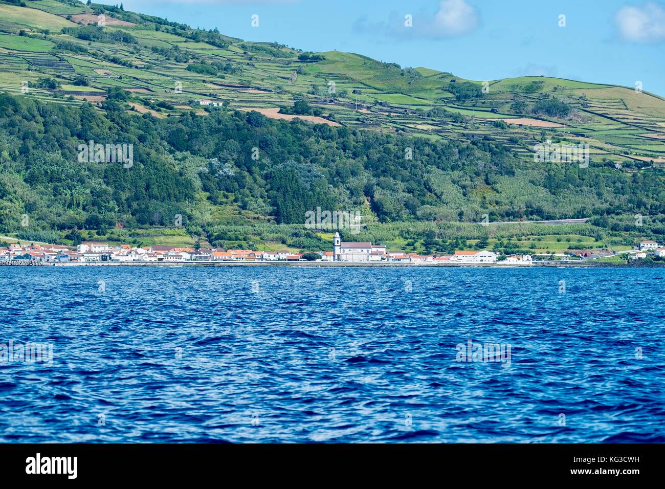 Lajes do Pico, Zentrum für Whale Watching auf der Insel Pico Stockfoto