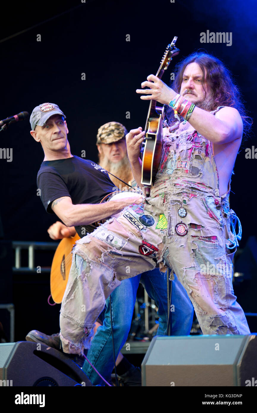 Kiel, 25. Juni 2015: Die amerikanische Rockgrass-Band Hayseed Dixie live auf der Kieler Woche 2015 Stockfoto