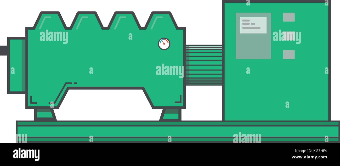 Vektor Des Dieselgenerators Stock Vektor