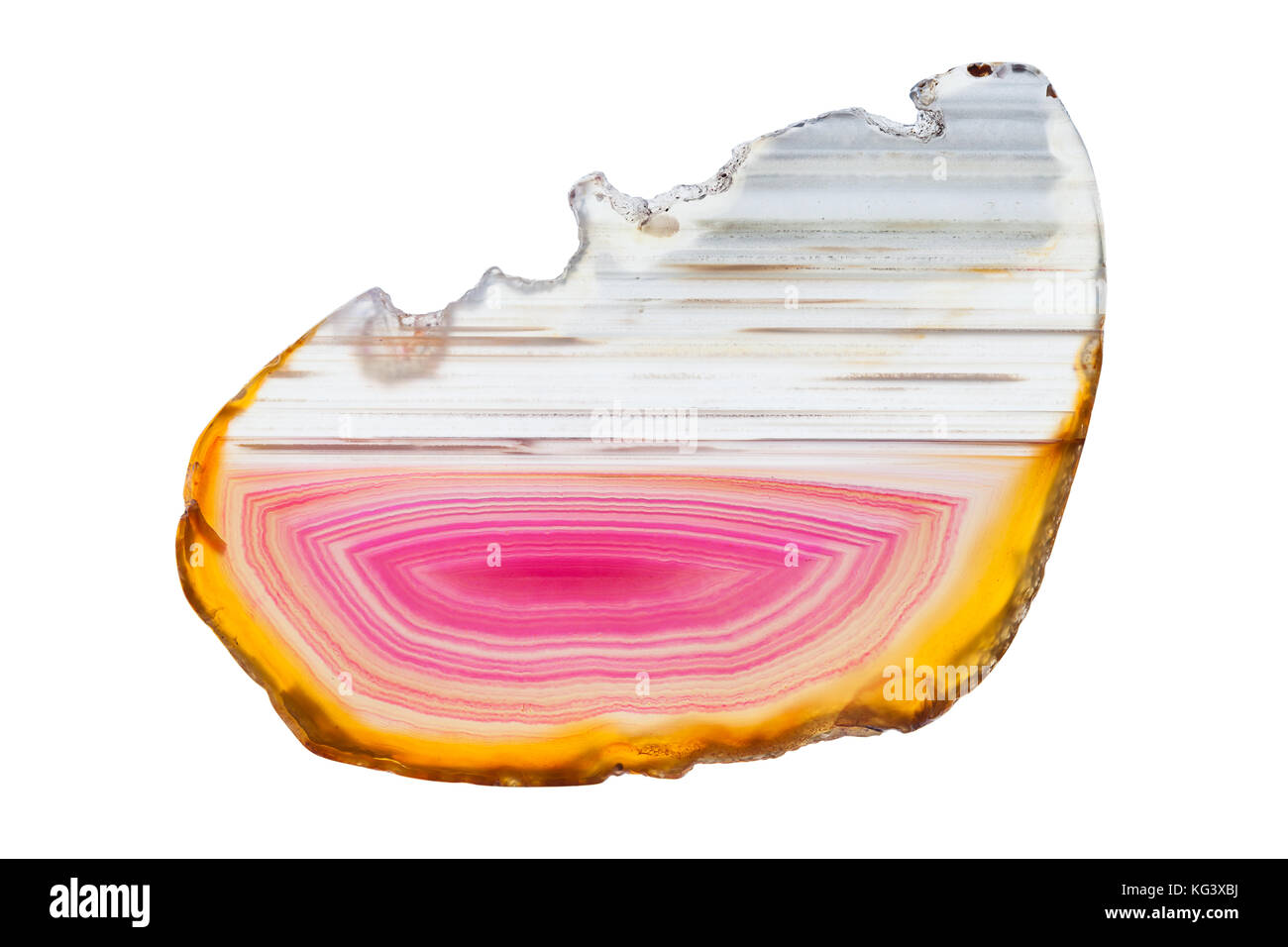 Zusammenfassung Hintergrund - rote und gelbe Achat mineral Querschnitt Stockfoto