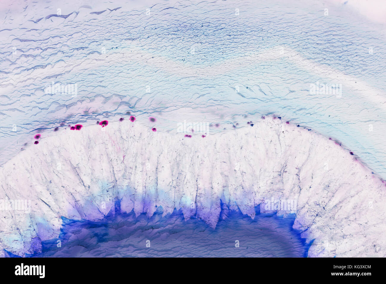 Zusammenfassung Hintergrund - blauer Achat mineral Querschnitt Stockfoto