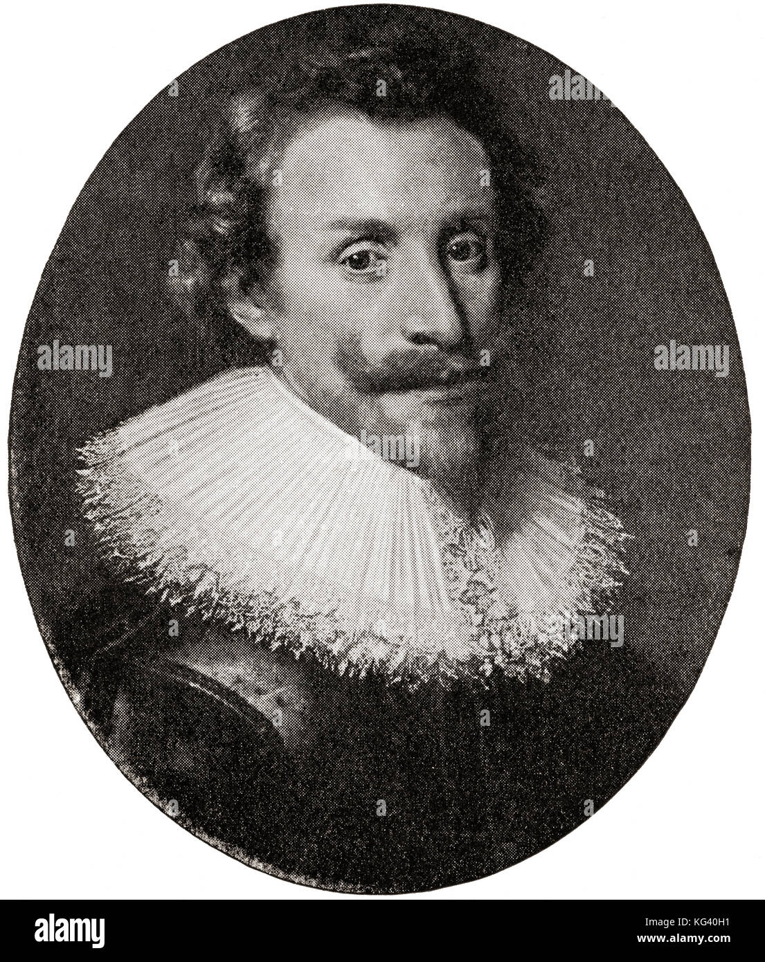 Hugo Grotius, 1583–1645, alias Huig de Groot oder Hugo de Groot. Niederländischer Jurist. Aus Hutchinsons Geschichte der Nationen, veröffentlicht 1915. Stockfoto