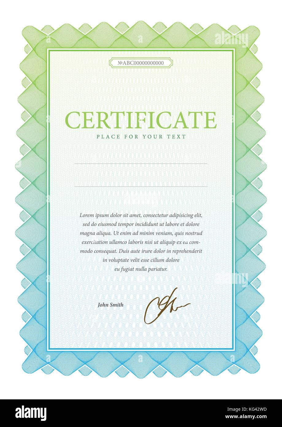 Vektor Muster, das in der Währung und Diplomen verwendet wird. Vector Illustration Stock Vektor