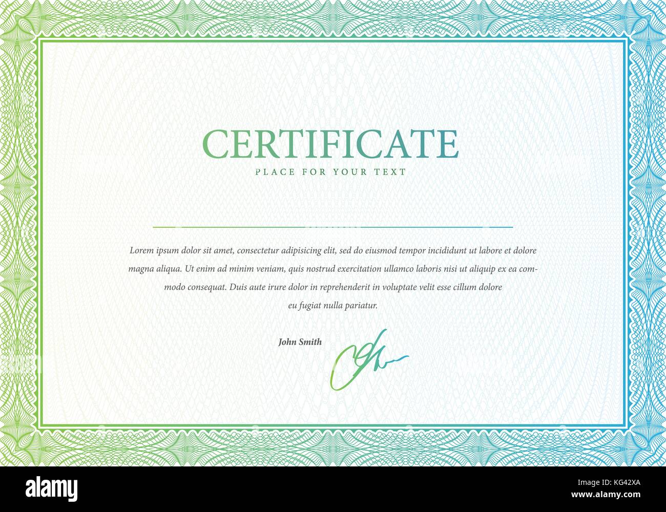 Vektor Muster, das im Zertifikat verwendet wird Stock Vektor