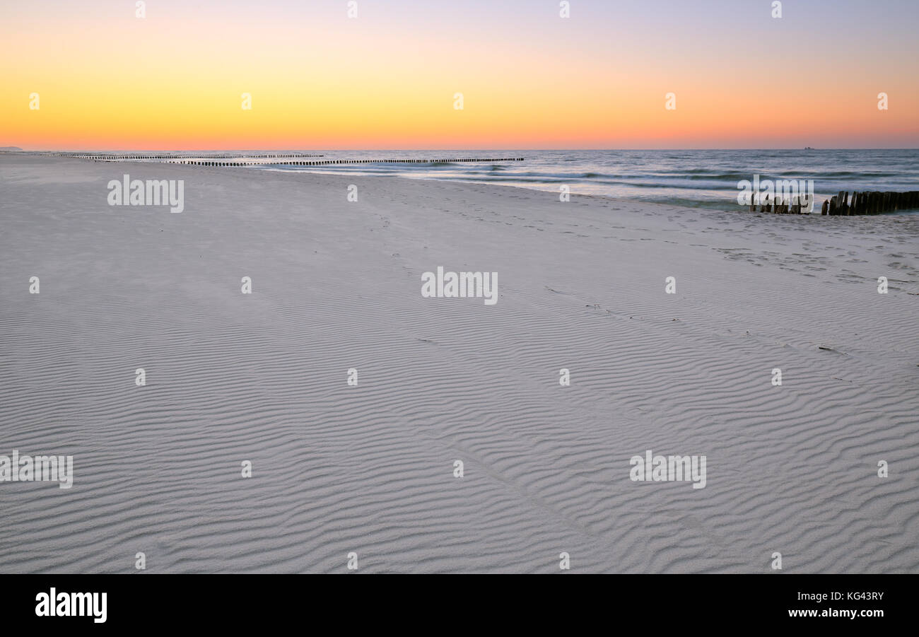 Weißen Sandstrand an der Ostsee, Polen Stockfoto