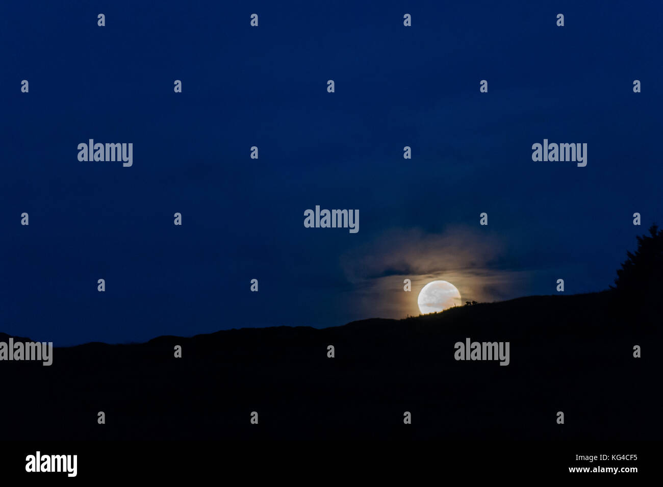 Ballydehob West Cork Irland Samstag 4 Nov 2017 Der Vollmond