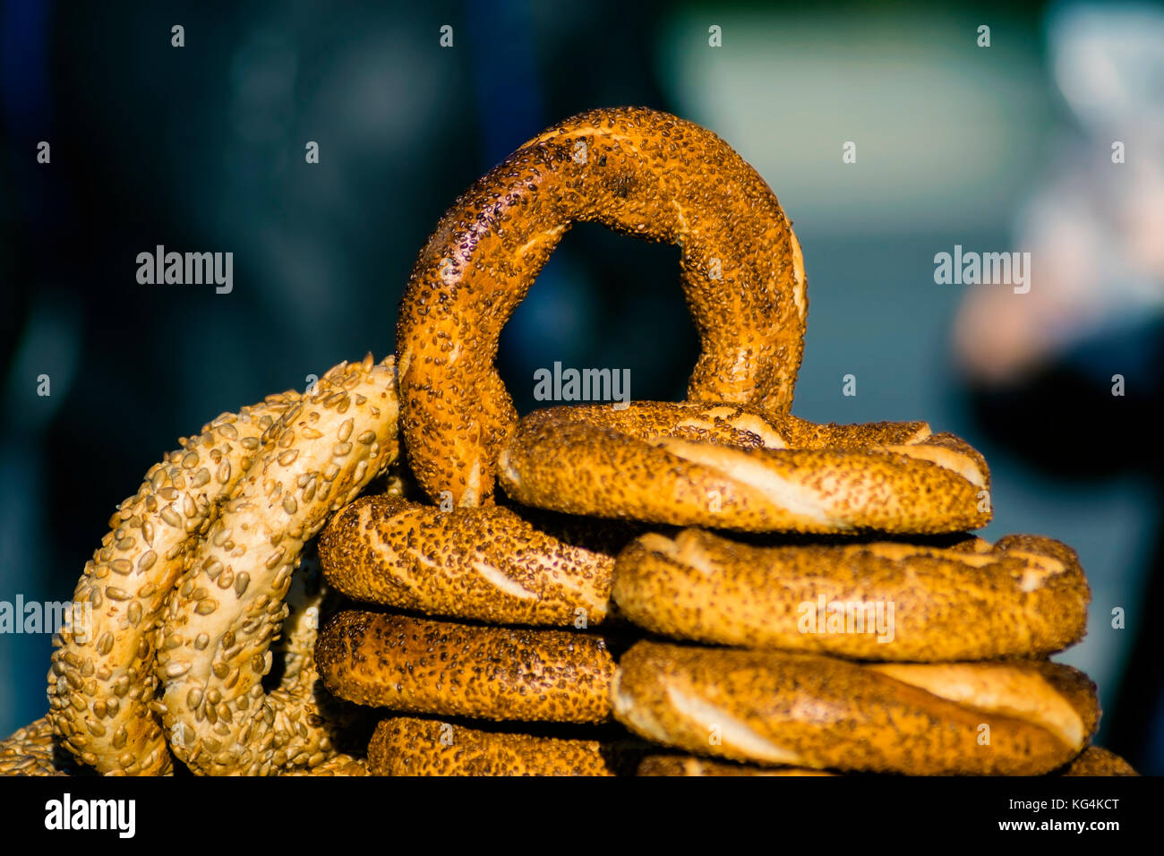 Sesam Bagel Stockfoto