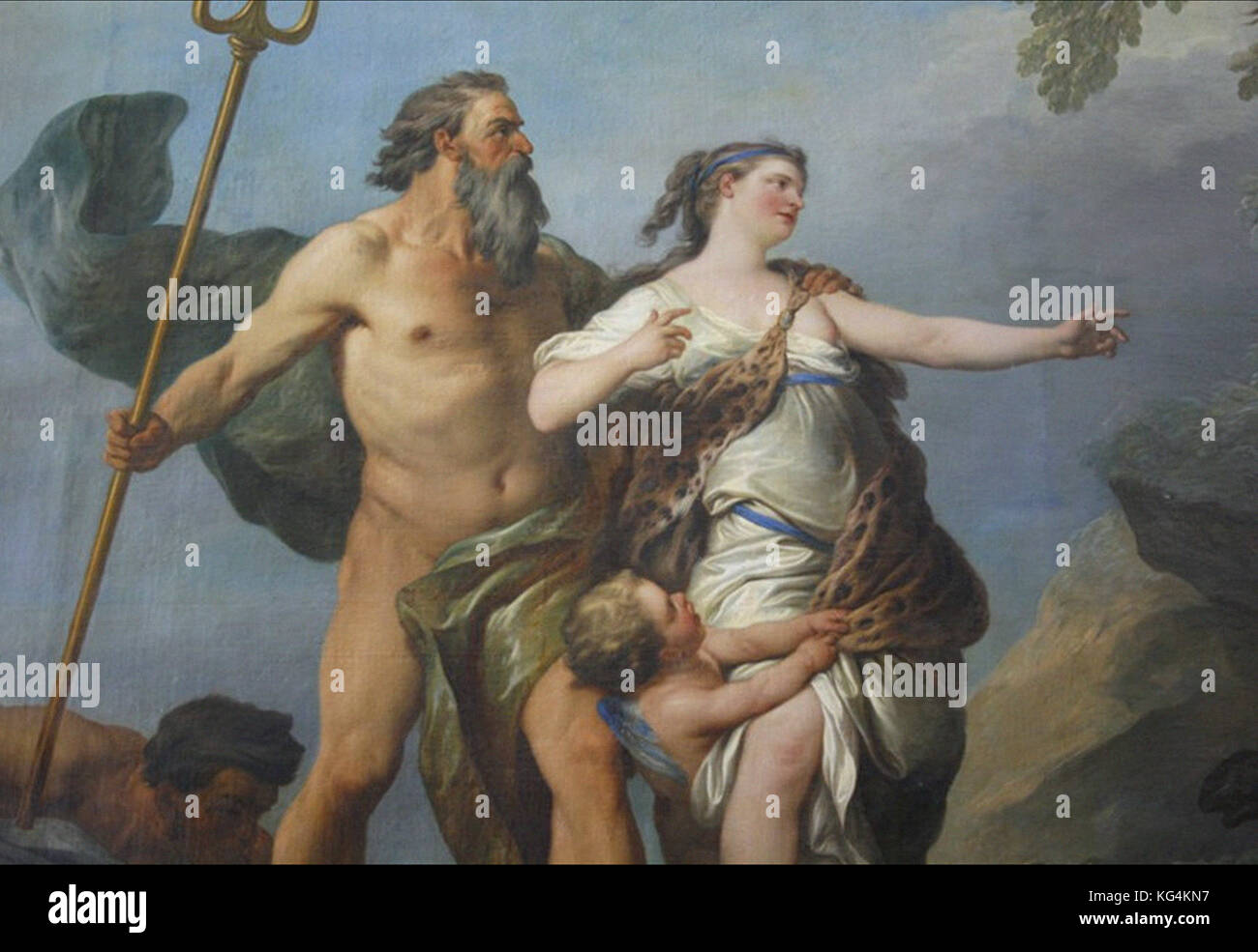 Carle Van Loo Neptun et Amynome Stockfoto