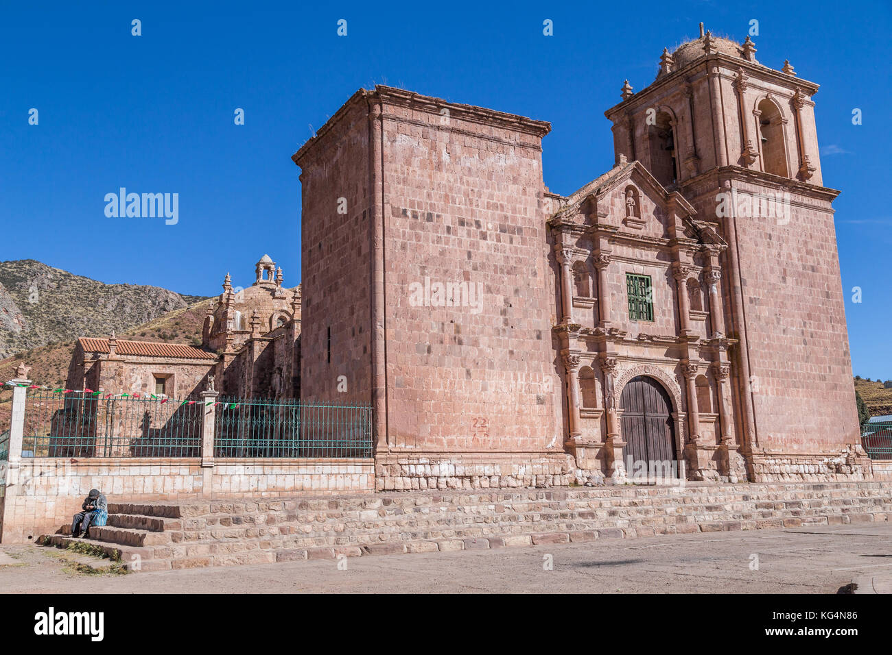 Spanischen Kolonialstil iglesia de pukara Kathedrale in pukara, Peru Stockfoto