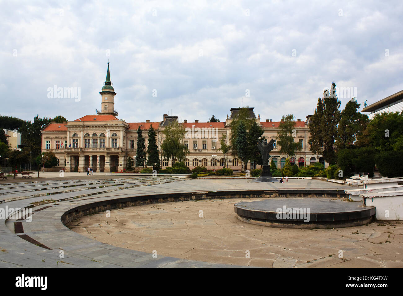 Hauptplatz in Becej, Serbien Stockfoto