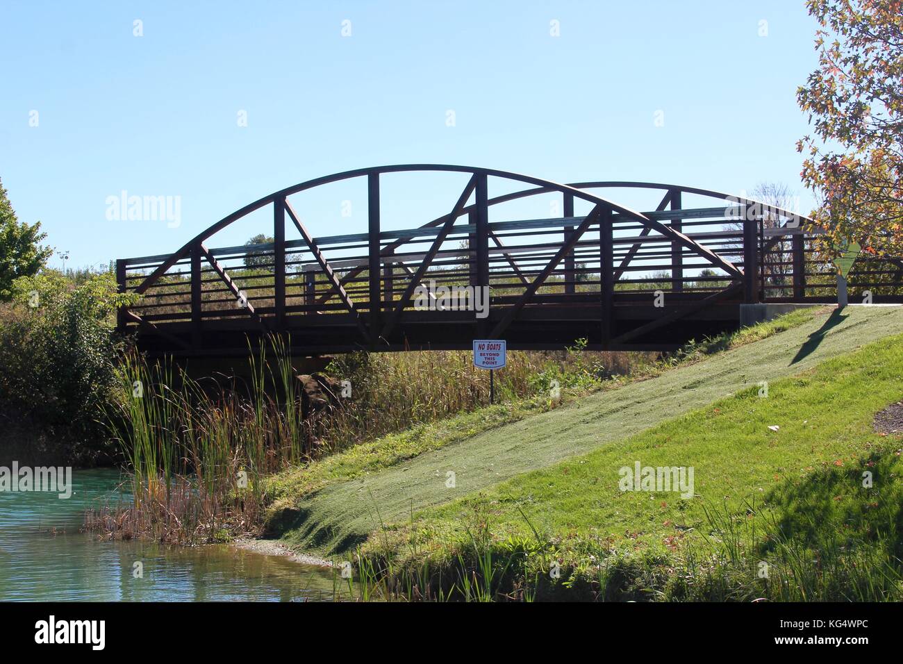 Der schöne Tag in den Parks und die Natur im Wechsel von Sommer bis Herbst. Stockfoto